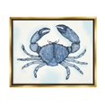 thumbnail image 1 of Stupell Industries Blue Crab Claws Sea Life Botanical Pattern Graphic Art Metallic Gold Floating Framed Canvas Print Wall Art, Design by Darlene Seale, 1 of 5