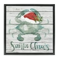 thumbnail image 1 of Stupell Industries Blue Crab Nautical Christmas Pun Nature Painting Black Floater Framed Canvas Art Print Wall Art, 18 x 18, 1 of 9