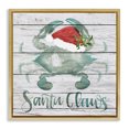 thumbnail image 1 of Stupell Industries Blue Crab Nautical Christmas Pun Nature Painting Gold Floater Framed Canvas Art Print Wall Art, 18 x 18, 1 of 9