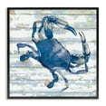 thumbnail image 1 of Stupell Industries Blue Crab on Distressed Animals Painting Black Framed Art Print Wall Art, 17 x 17, 1 of 2