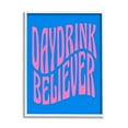 thumbnail image 1 of Stupell Industries Blue Day Drink Believer Inspirational Painting White Framed Art Print Wall Art, 11 x 14, 1 of 9