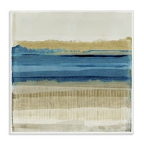 Stupell Industries Blue Daze Abstraction Abstract Painting Gallery Wrapped Canvas Art Print Wall Art, 17 x 17