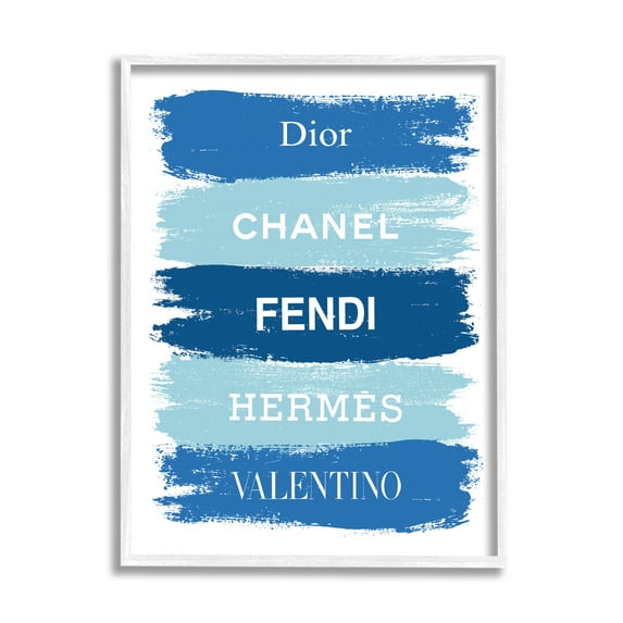 Stupell Industries Blue Denim Brush Strokes Glam Fashion Phrases, 11 x 14, Designed by Martina Pavlova