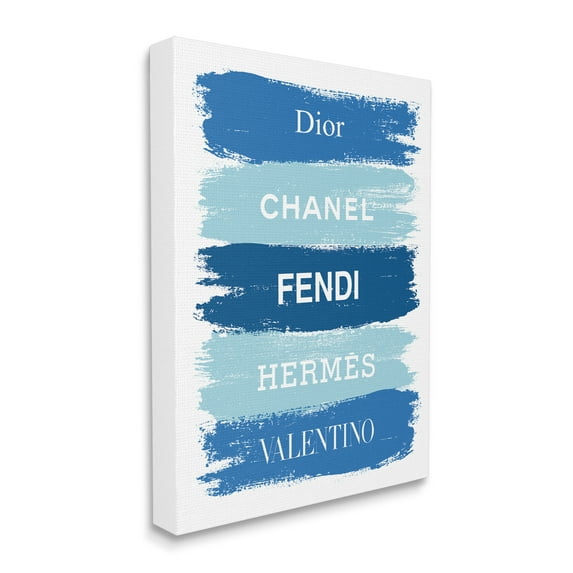 Stupell Industries Blue Denim Brush Strokes Glam Fashion Phrases, 24 x 30, Designed by Martina Pavlova