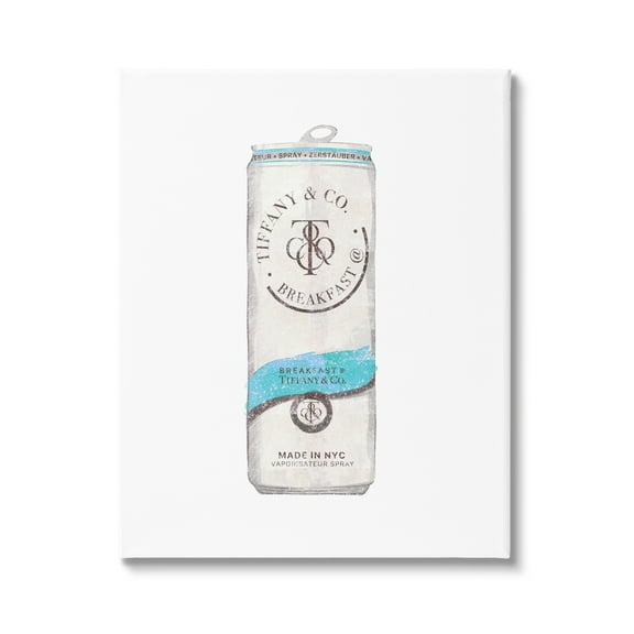 Stupell Industries Blue Designer Fashion Emblem Beverage Can Illustration Canvas Wall Art, 16 x 20, Design by Ziwei Li