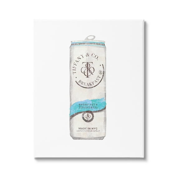 Stupell Industries Blue Designer Fashion Emblem Beverage Can Illustration Canvas Wall Art, 24 x 30, Design by Ziwei Li