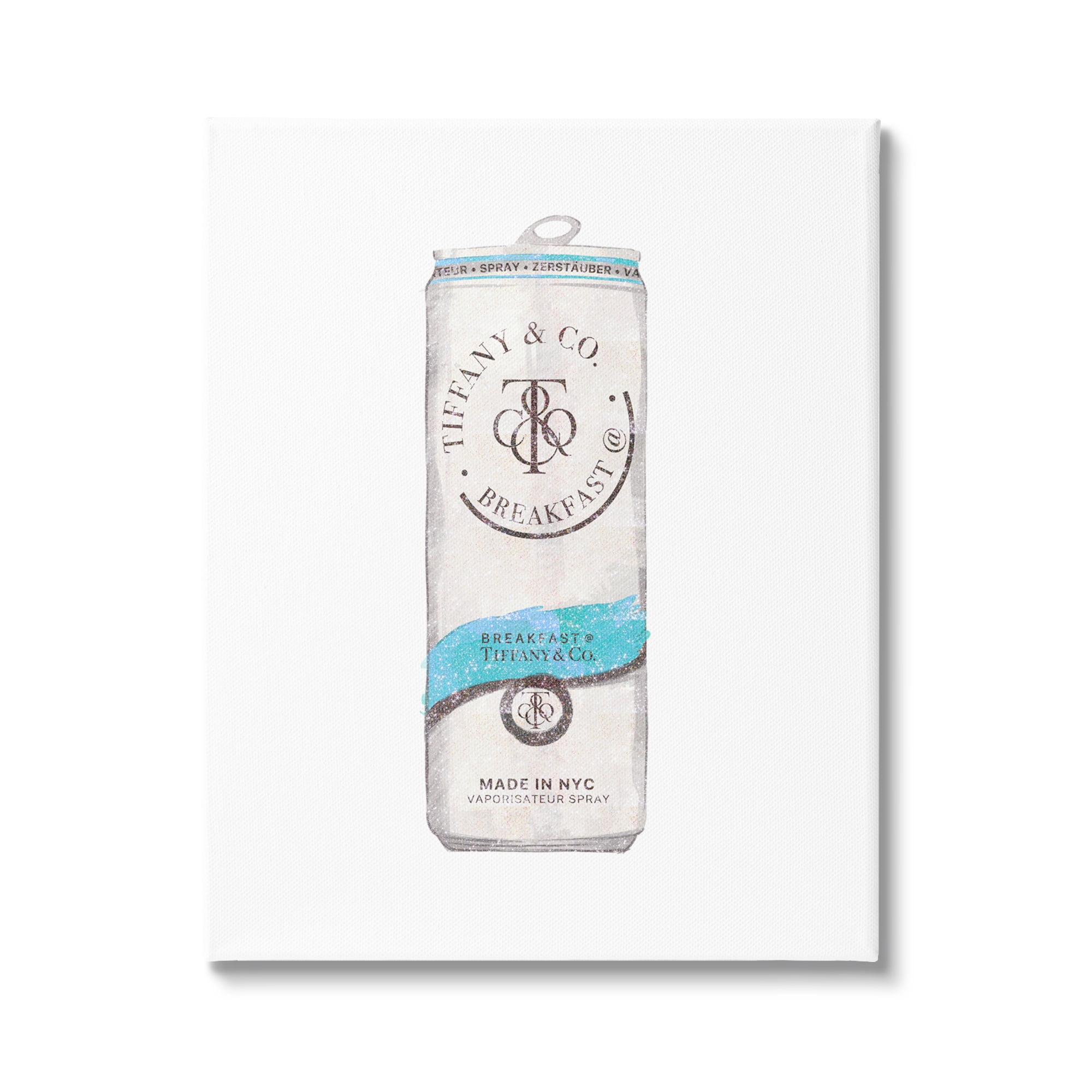 Stupell Industries Blue Designer Fashion Emblem Beverage Can Illustration Canvas Wall Art, 36 x 48, Design by Ziwei Li
