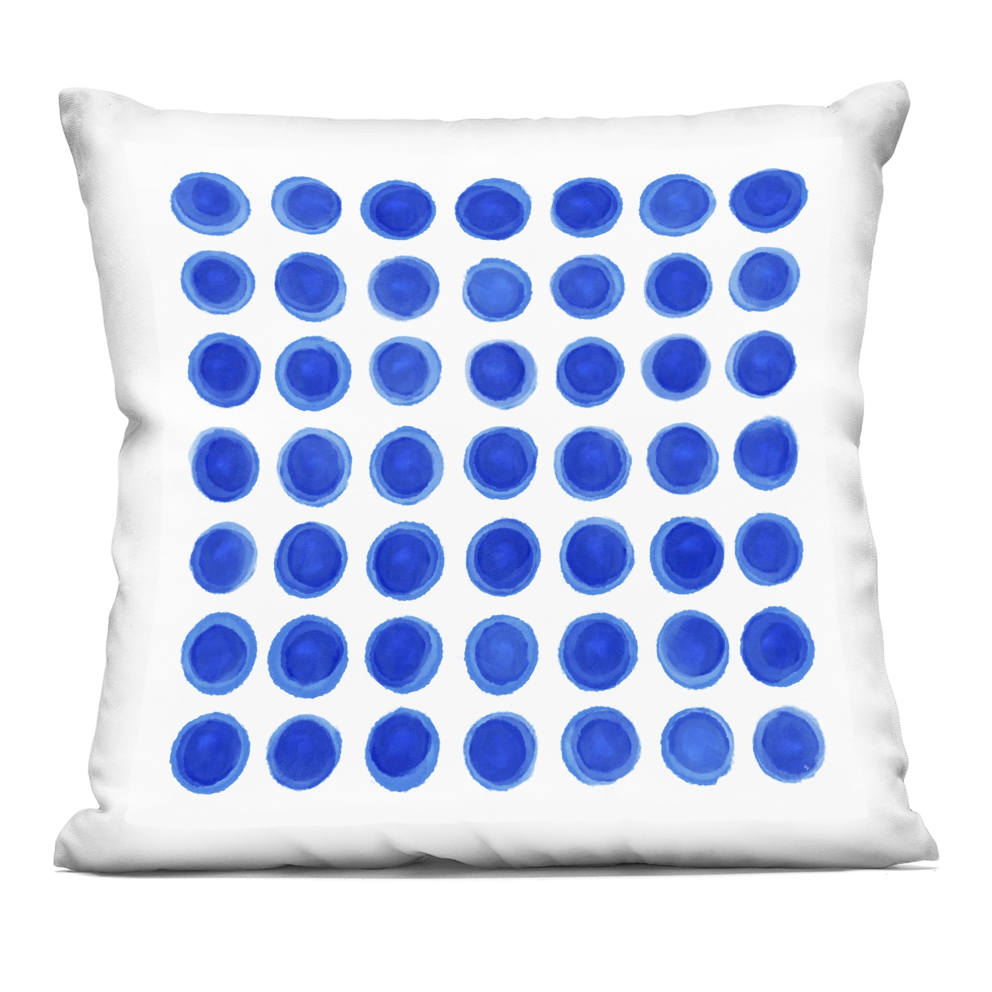 Stupell Industries Blue Dots Uniform Pattern Decorative Printed Throw Pillow, design by Martina Pavlova, 18 x 7 x 18