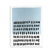 Stupell Industries Blue Dotted Pattern Abstract Painting Unframed Art Print Wall Art, 11 x 14