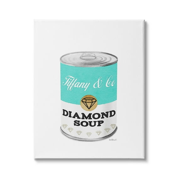 Stupell Industries Blue Fashion Condensed Diamond Soup Glam Pop, 30 x 40, Design by Amanda Greenwood