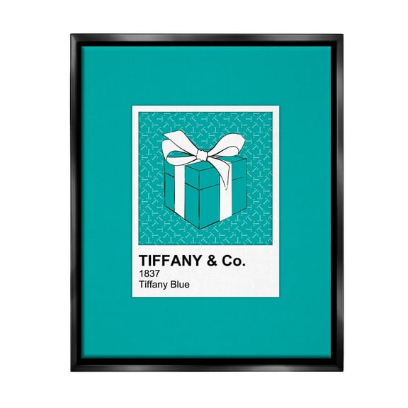 Stupell Industries Blue Fashion Hue Beauty & Fashion Painting Black Floater Framed Canvas Art Print Wall Art, 17 x 21