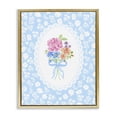 thumbnail image 1 of Stupell Industries French Country Blue Feminine Bouquet Gold Floating Frame Canvas Art, 25 x 31, by Corinne Haig, 1 of 8