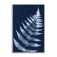 thumbnail image 1 of Stupell Industries Blue Fern Impression Botanical & Floral Painting Gray Framed Art Print Wall Art, 20 x 30, 1 of 10