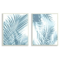 Stupell Industries Blue Ferns Abstract Light Designs Graphic Art Unframed Art Print Wall Art Set of 2, 10x15, by C Brand Studios