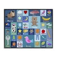 thumbnail image 1 of Stupell Industries Contemporary Blue First Words Black Framed Giclee Art, 14 x 11, by Carla Daly, 1 of 8