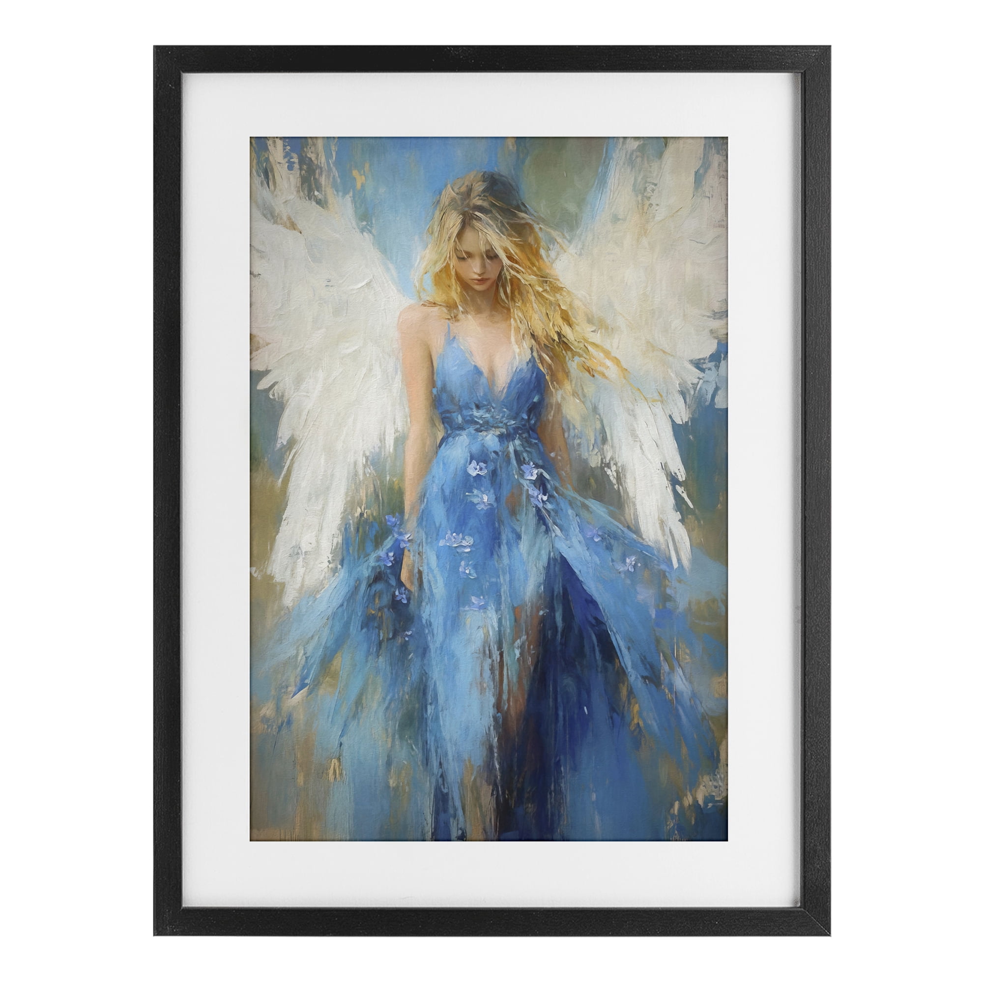 Stupell Industries Blue Flame of Hope Black Framed Print Under Glass, design by Tina LeCour