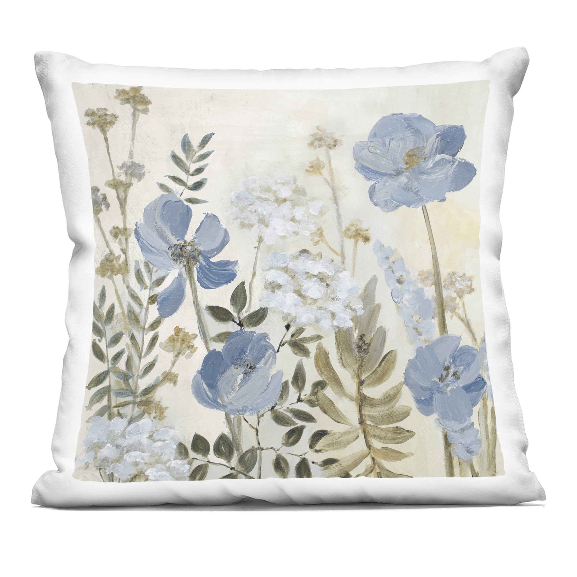 Stupell Industries Blue Floral Meadow Decorative Printed Throw Pillow, design by Lanie Loreth