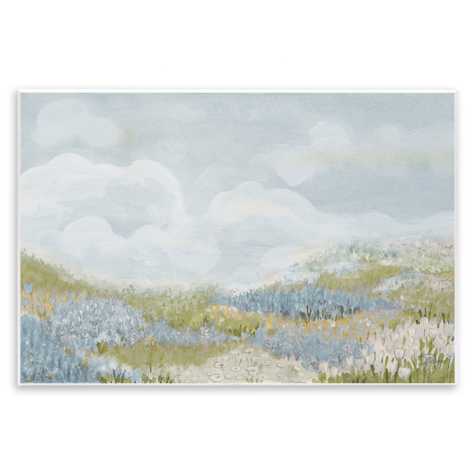 Stupell Industries Blue Floral Meadow Wall Plaque Art, design by Patricia Pinto