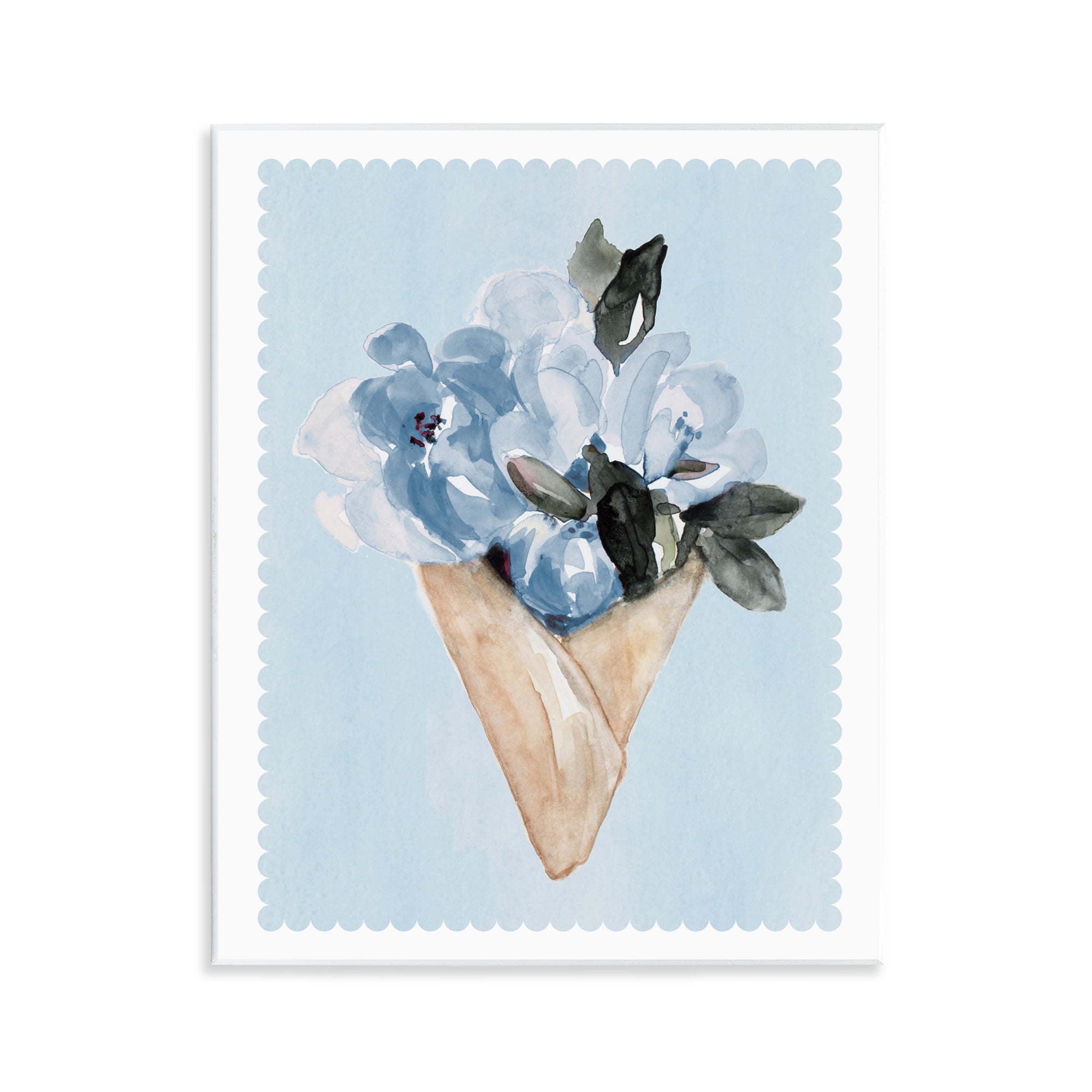 Stupell Industries Blue Flower Gift Bouquet Wall Plaque Art, design by Elizabeth Medley