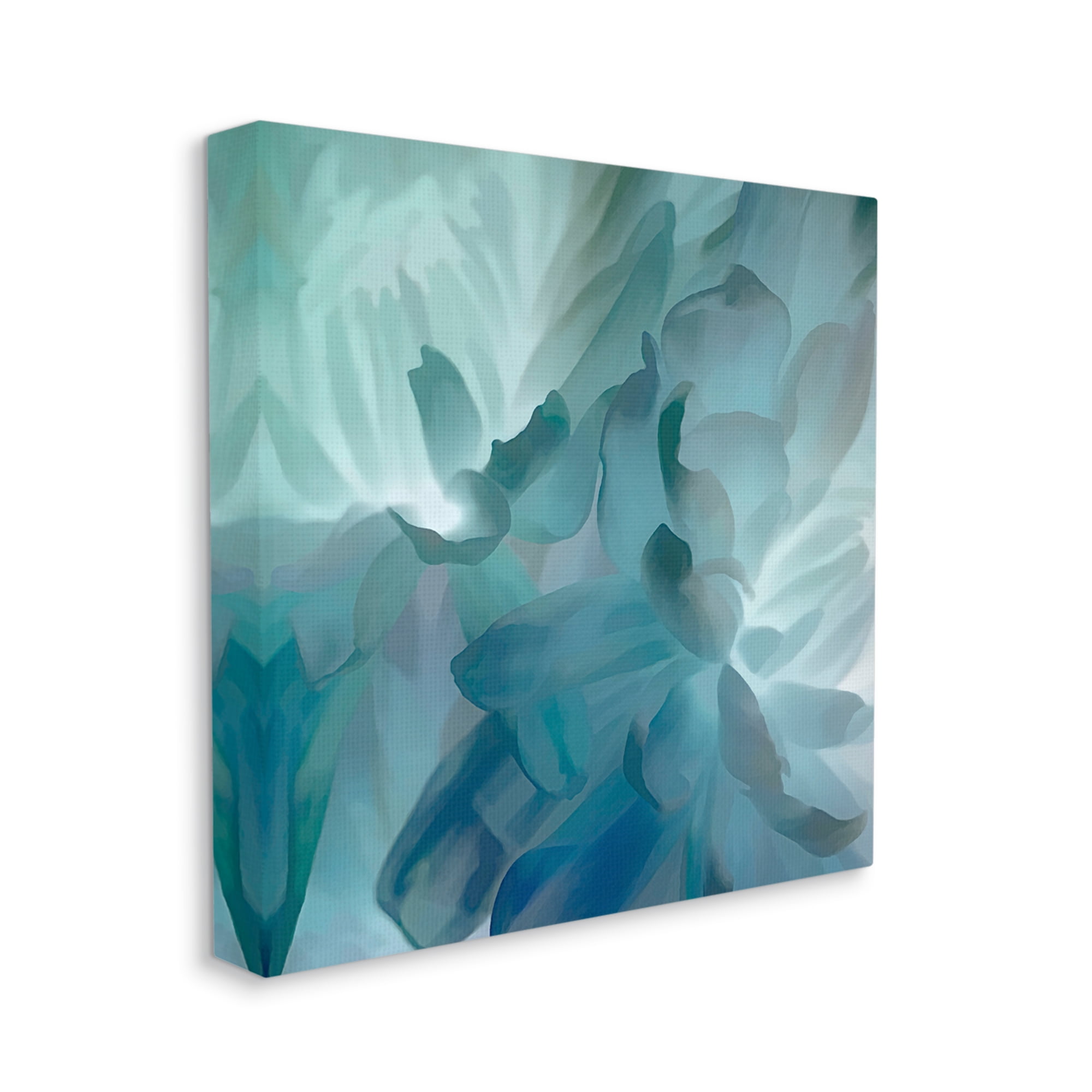Stupell Industries Blue Flower Petal Abstraction Cool Tone Florals, 36 x 36, Designed by David Pollard