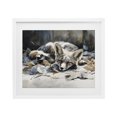 thumbnail image 1 of Stupell Industries Rustic Lodge Blue Fox Resting Among Leaves White Framed Print Under Glass, 16 x 13, by Franklyn Gregory, 1 of 8