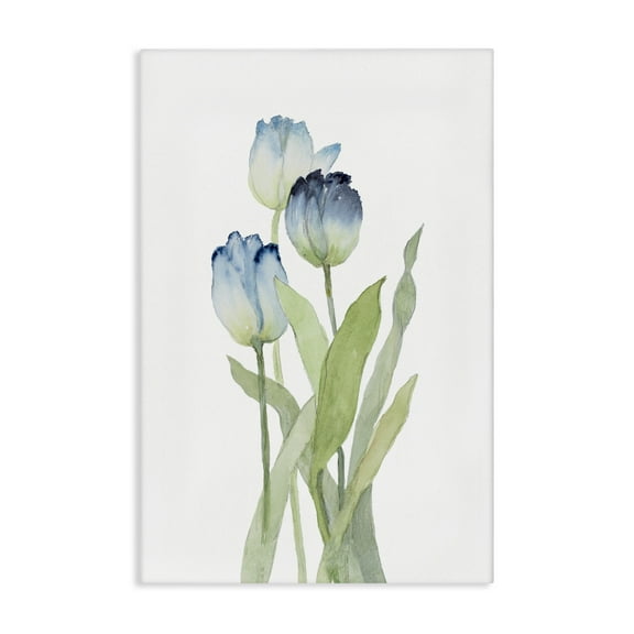 Stupell Industries Blue Garden Tulips Botanical & Floral Painting Gallery Wrapped Canvas Art Print Wall Art, 16 x 24