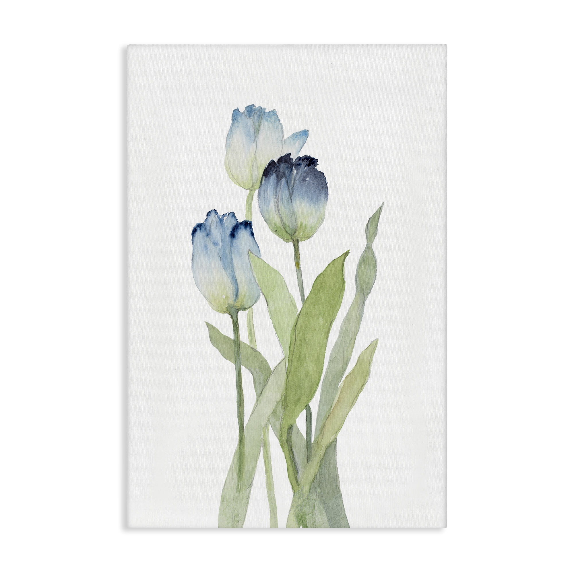 Stupell Industries Blue Garden Tulips Botanical & Floral Painting Gallery Wrapped Canvas Art Print Wall Art, 20 x 30