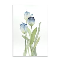 Stupell Industries Blue Garden Tulips Botanical & Floral Painting Unframed Art Print Wall Art, 10 x 15