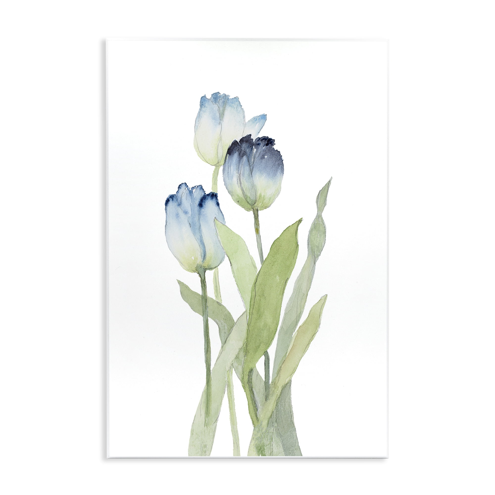 Stupell Industries Blue Garden Tulips Botanical & Floral Painting Unframed Art Print Wall Art, 13 x 19