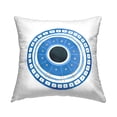 thumbnail image 1 of Stupell Industries Blue Geometric Patterned Spiritual Symbol Evil Eye Design by Ziwei Li Throw Pillow, 1 of 6