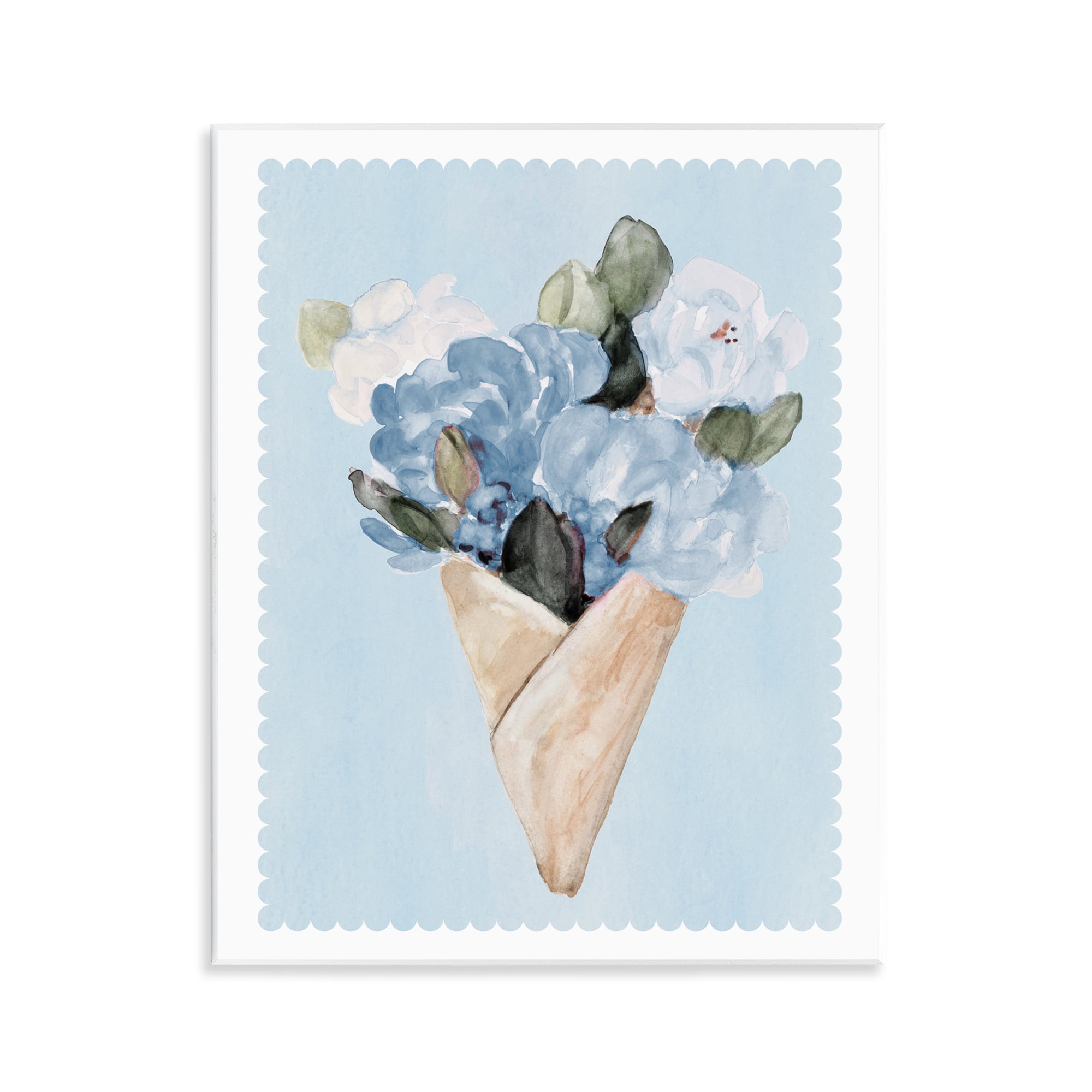 Stupell Industries Blue Gift Bouquet Wall Plaque Art, design by Lanie Loreth
