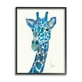 thumbnail image 1 of Stupell Industries Blue Giraffe Varied Collage Assortment Animal Painting Graphic Art Black Framed Art Print Wall Art, Design by Lisa Morales, 1 of 5