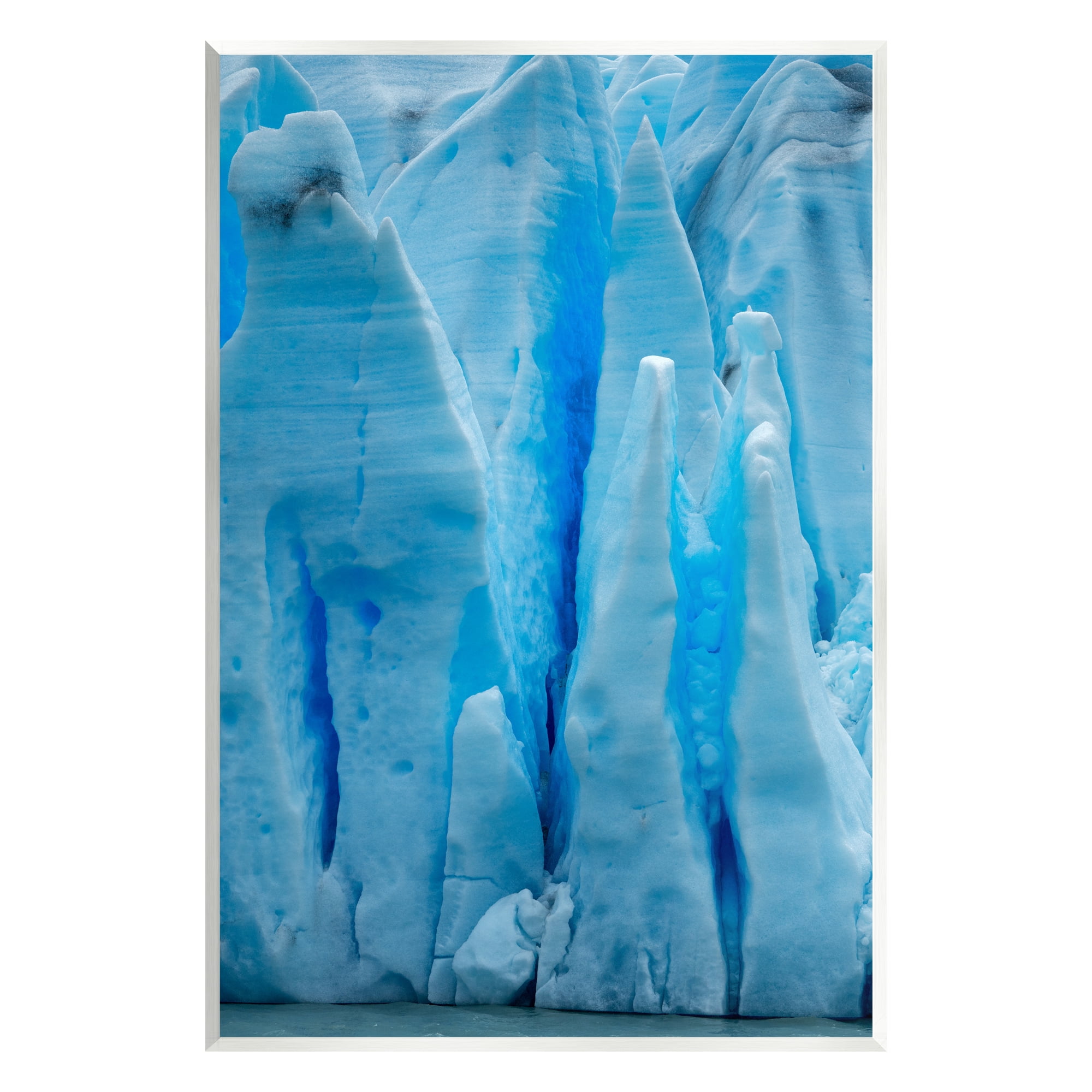 Stupell Industries Blue Glaciers Photography Nature Photography Unframed Art Print Wall Art, 10 x 15