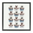 thumbnail image 1 of Stupell Industries Blue Glam Brand Cupcakes Black Framed Floater Canvas Wall Art design by Amanda Greenwood, 25 x 25, 1 of 9