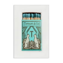 Stupell Industries Blue Glam Brand Matches Fashion Painting Wrapped Canvas Canvas Art Print Wall Art, 16 x 24