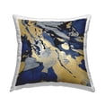 thumbnail image 1 of Stupell Industries Blue Glam Marbled Pattern Printed Throw Pillow Design by Danielle Carson, 1 of 6