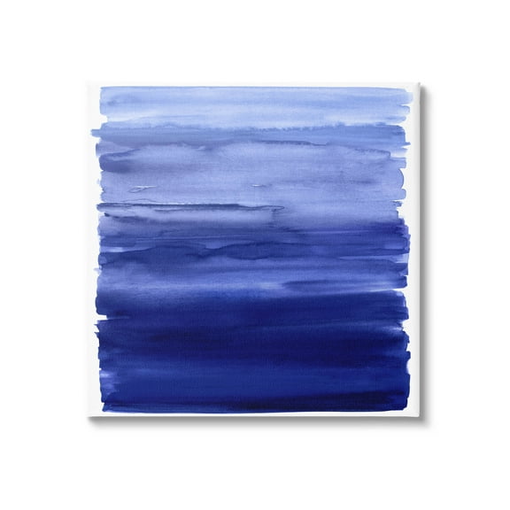 Stupell Industries Blue Gradient Brush Strokes Graphic Art Gallery Wrapped Canvas Print Wall Art, Design by Allie Corbin