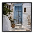 thumbnail image 1 of Stupell Industries Blue Greek Door Town & City Painting Gray Framed Art Print Wall Art, 12 x 12, 1 of 10