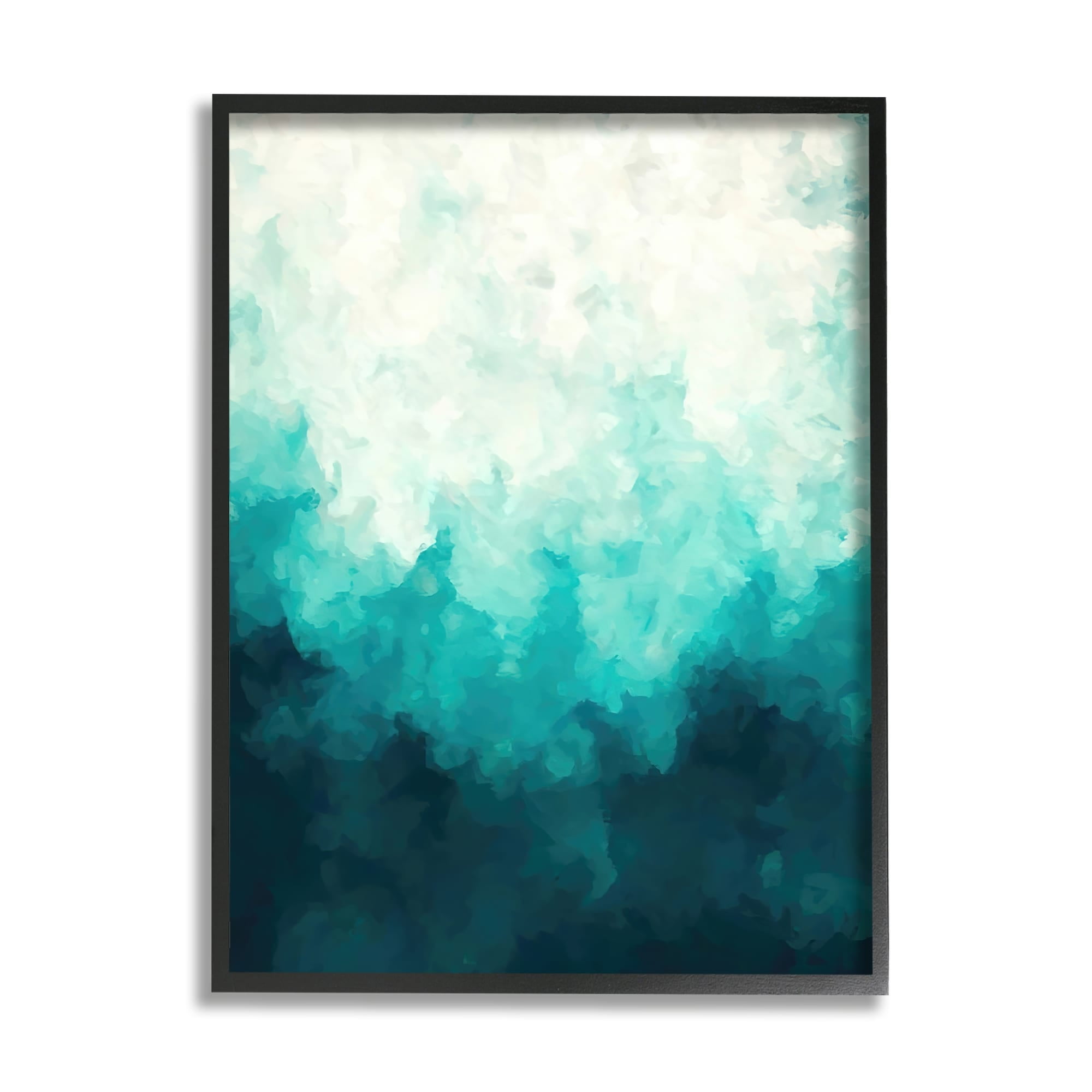 Stupell Industries Blue & Green Abstract Underwater Sea Waves Bubbles Framed Wall Art, 16 x 20, Design by Alpenglow Workshop