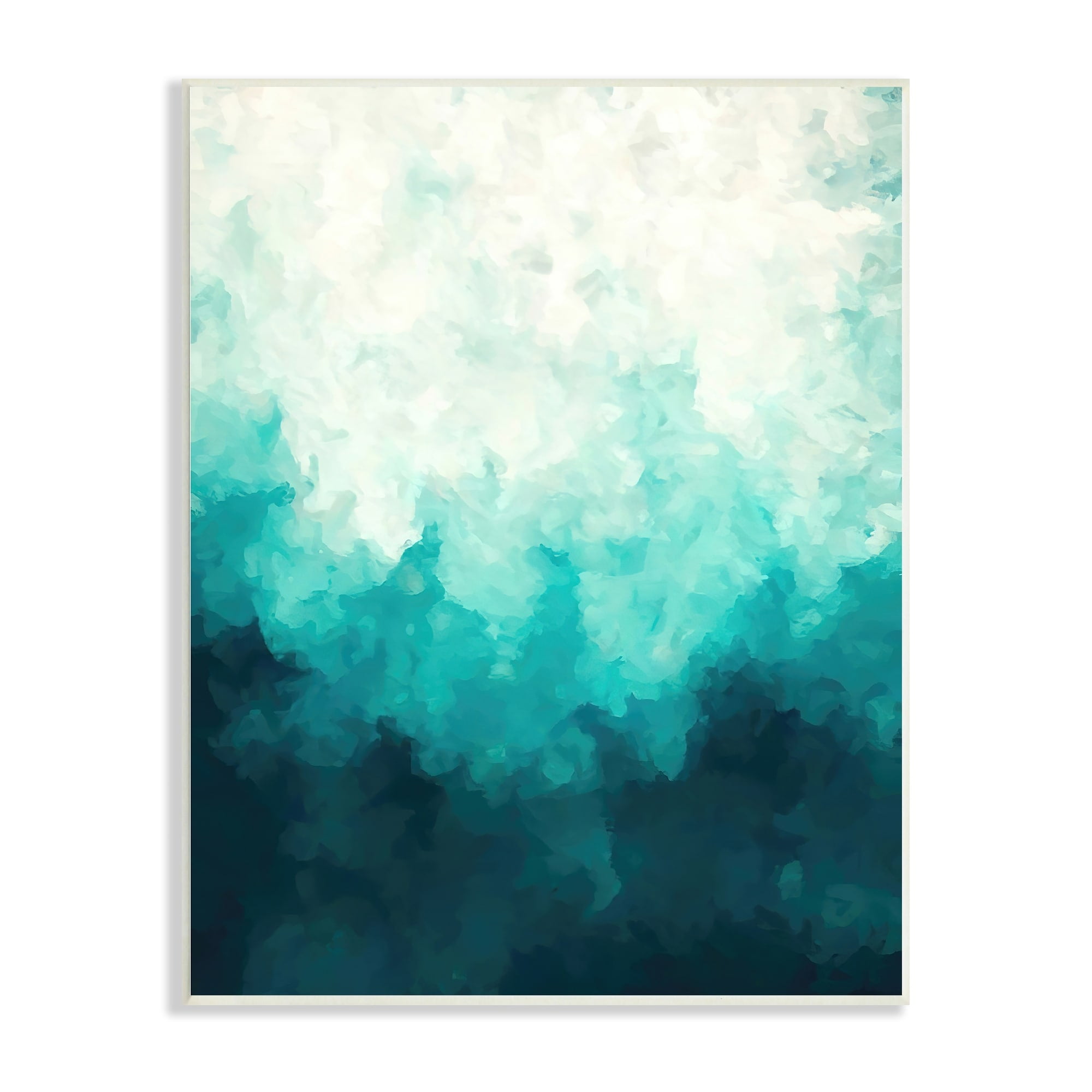 Stupell Industries Blue & Green Abstract Underwater Sea Waves Bubbles Wood Wall Art, 13 x 19, Design by Alpenglow Workshop