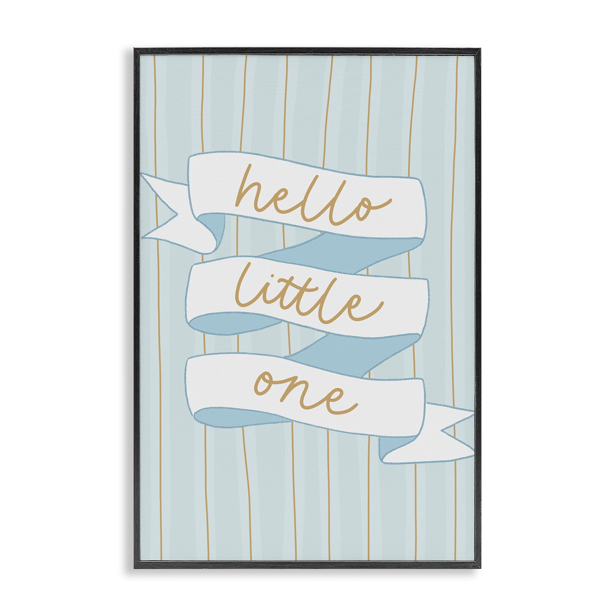 Stupell Industries Blue Hello Little One Black Framed Giclee Art, design by Amanda Houston