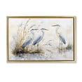 thumbnail image 1 of Stupell Industries Coastal Blue Heron Trio in Wetlands Gold Floating Frame Canvas Art, 25 x 17, by LSR Design Studio, 1 of 8