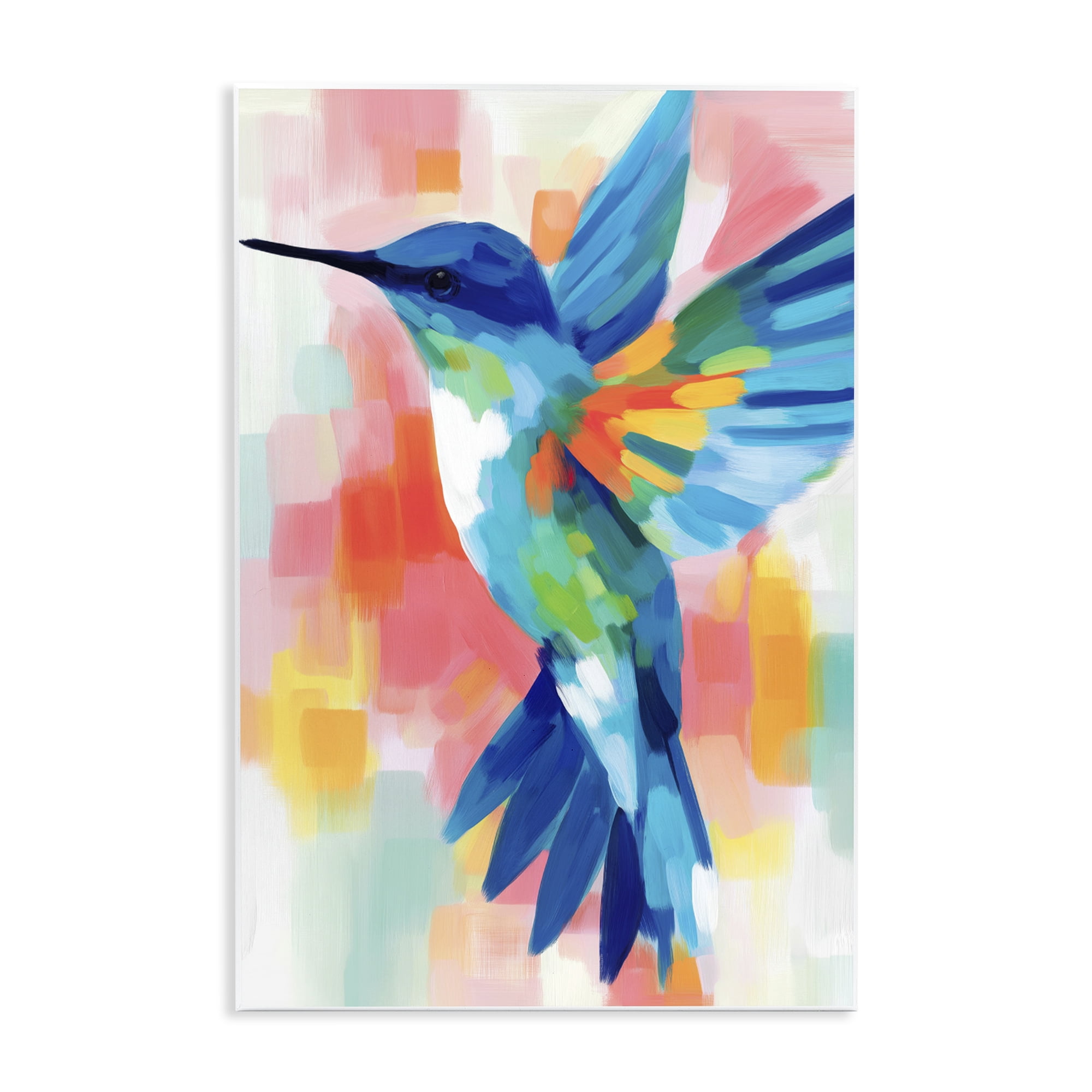 Stupell Industries Blue Hummingbird in Flight Wall Plaque Art, design by Chromatic Storm Studio