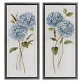 thumbnail image 1 of Stupell Industries Blue Hydrangea Long Stems Botanical & Floral Painting Gray Floater Framed Canvas Art Print Wall Art, 15 x 31, Set of 2, 1 of 9