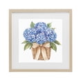 thumbnail image 1 of Stupell Industries Shabby Chic Blue Hydrangea Picnic Basket Birch Framed Print Under Glass, 16 x 16, by Petals Prints Design, 1 of 8
