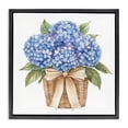 thumbnail image 1 of Stupell Industries Shabby Chic Blue Hydrangea Picnic Basket Black Floating Frame Canvas Art, 18 x 18, by Petals Prints Design, 1 of 8