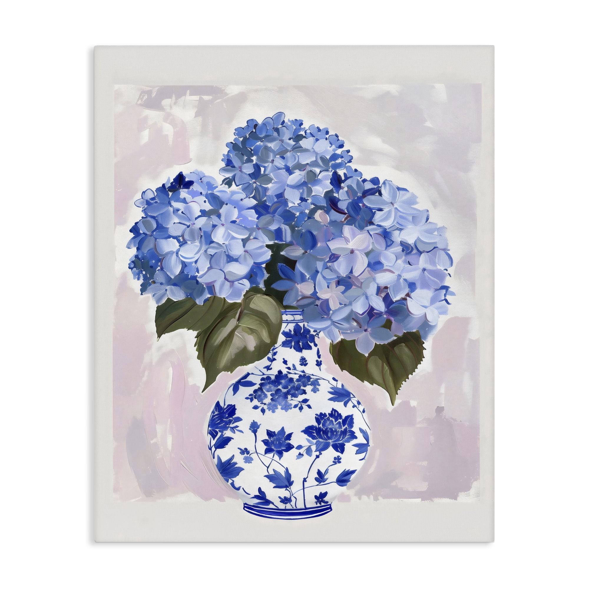 Stupell Industries Blue Hydrangea in Porcelain Vase Canvas Wall Art, design by The Prints Vibe