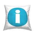 thumbnail image 1 of Stupell Industries Blue Initial I Decorative Printed Throw Pillow, 18 x 18, 1 of 5