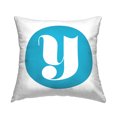 thumbnail image 1 of Stupell Industries Blue Initial Y Decorative Printed Throw Pillow, 18 x 18, 1 of 5