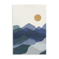 Stupell Industries Blue Layered Mountains Landscape & Nature Painting Unframed Art Print Wall Art, 10 x 15